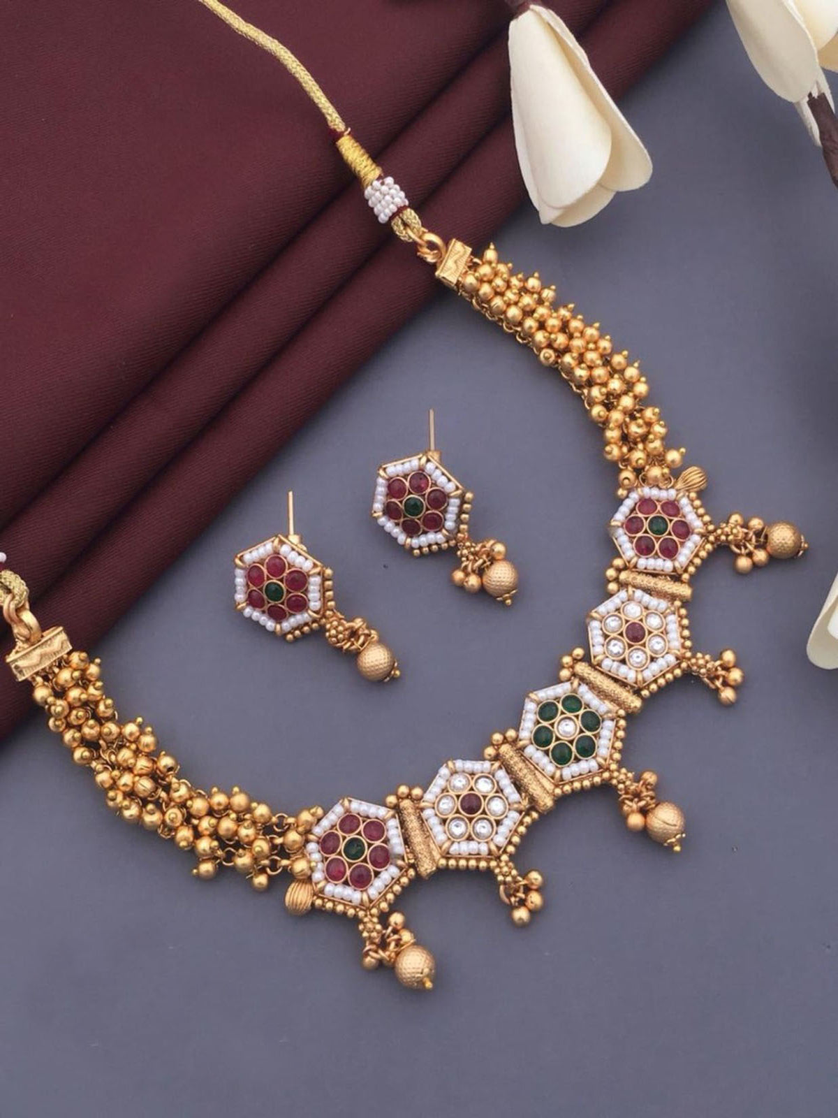 Royal Gold plated Pearl Necklace