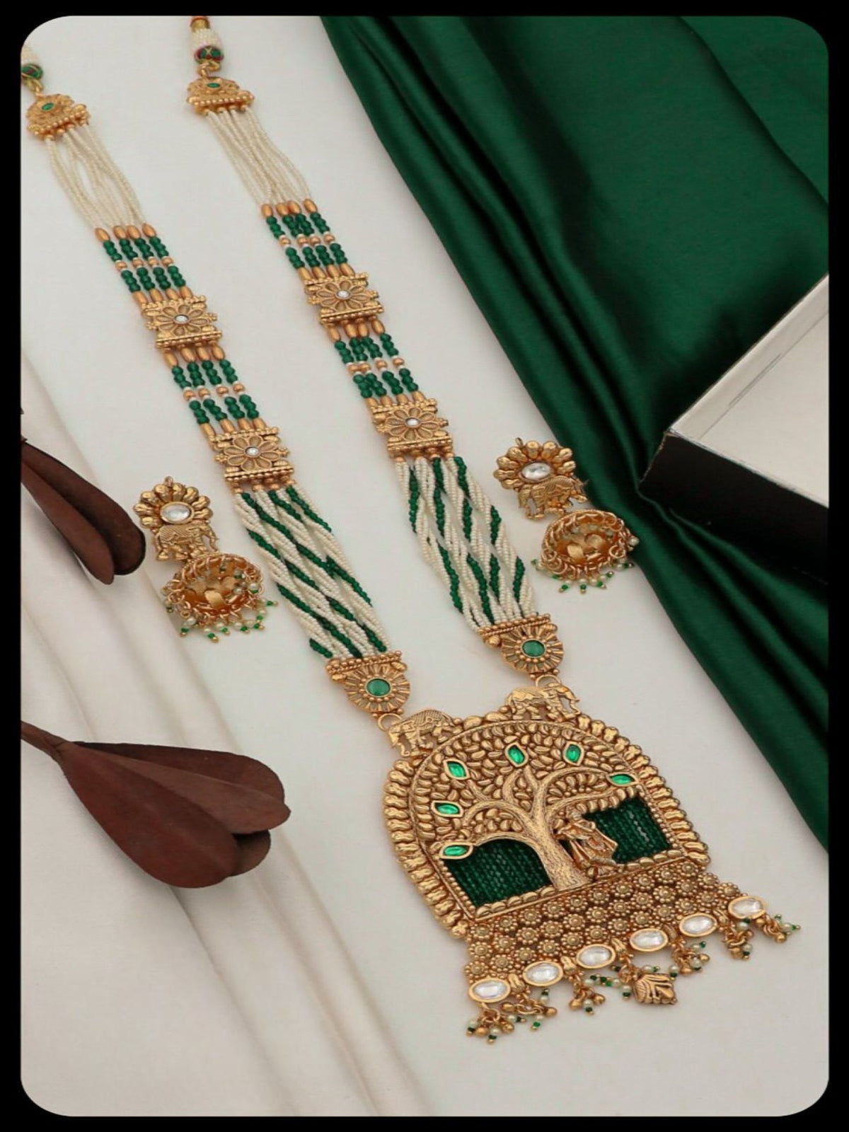 Trending Pearl  Rajwadi Jewelery Set for women