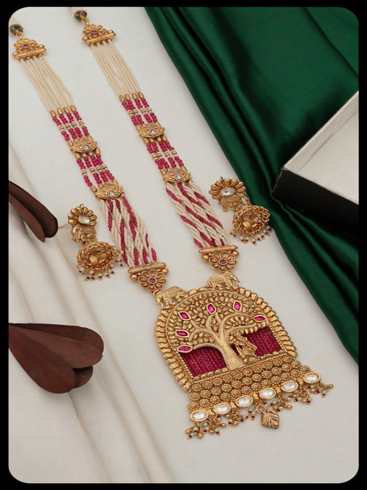 Trending Pearl  Rajwadi Jewelery Set for women